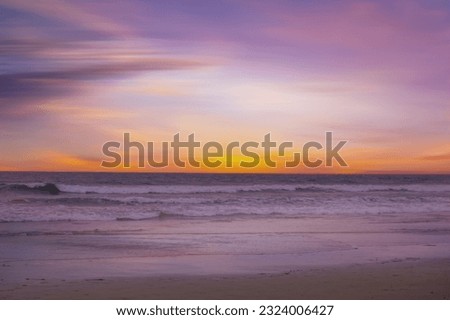 Abstract view landscape at sunset. nature beach in Torrey Pines State Beach Landscape Scenic of San Diego,