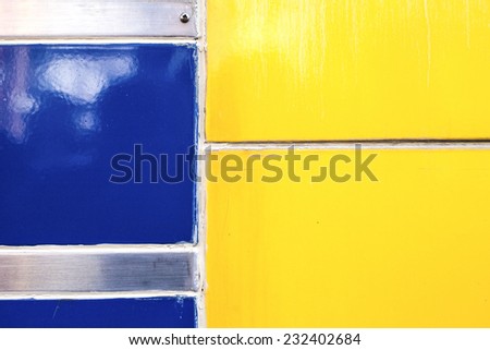Blue and yellow tiles