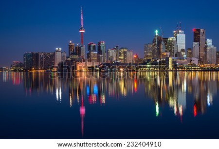 Toronto City Skyline Reflection