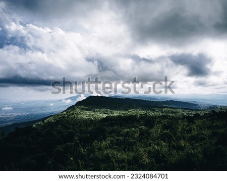 Landscape of Pha Hua Nak Viewpoint,located in Phulaenca National Park,Chaiyaphum,Thailand