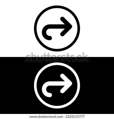 black and white arrow icon vector logo template