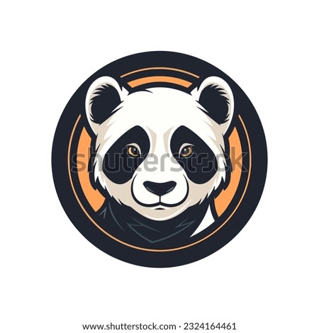 panda mascot logo vector clip art illustration