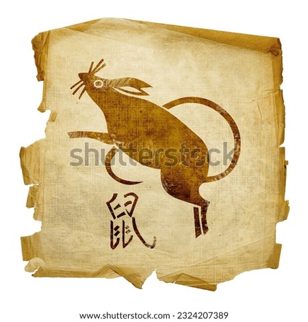 Rat Zodiac icon, isolated on white background.