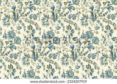 A textile beautiful ornaments digital motif Ikat Ethnic decor border retro luxury Mughal paisley Rug wallpaper embroidery decorations Rug floral design classical texture allover pattern Turkish Indian Royalty-Free Stock Photo #2324207919