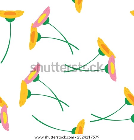 Vector illustration of beautiful wild flower pattern.