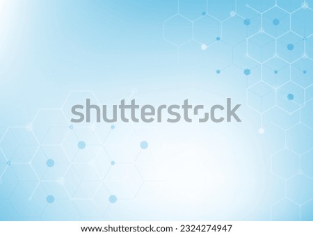 Vector illustration of technology healthcare background.Hexagon banner.