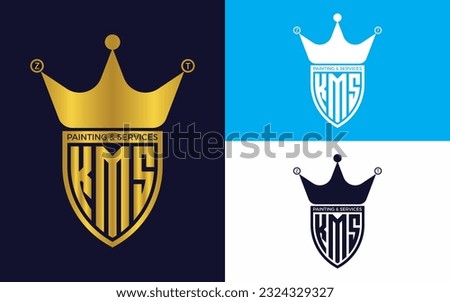 Letter logo with shield, crown logo,
a creative abstract logo for your company.
