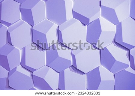 lilac volumetric modern abstract background of hexagons