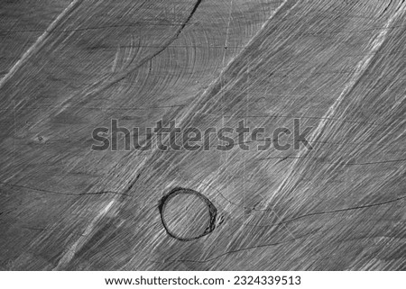 Natural Weathered Grey Tree, Stump Cut Texture Background. Wood cut concentric texture, wooden backdrop. light wooden background uneven sawn surface. 