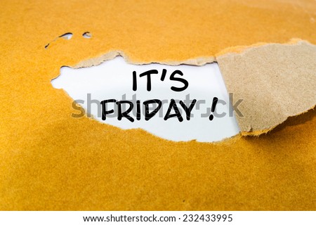 It's Friday concept on brown envelope 