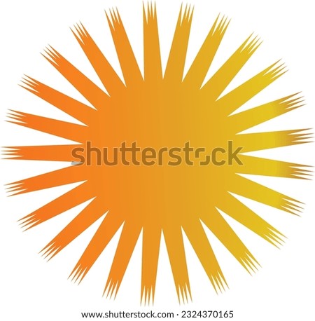 Sunburst, sunburst icon. Sunburst symbol. Vector illustration