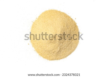 Chicken Flavored Bouillon Powder Pile isolated on white background with shadow