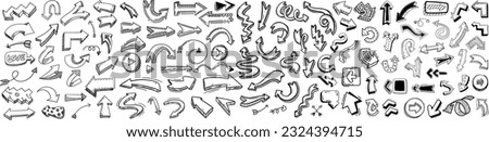 Sketch arrow set. Vector illustration for your business and education design. design element vector illustration. Vector illustration Royalty-Free Stock Photo #2324394715