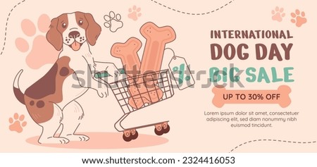 International Dog Day celebration. international dog day background. world dog day. August 26. Vector illustration. poster, banner, greeting card, flyer. Happy National Dog Day. sale. event, party.