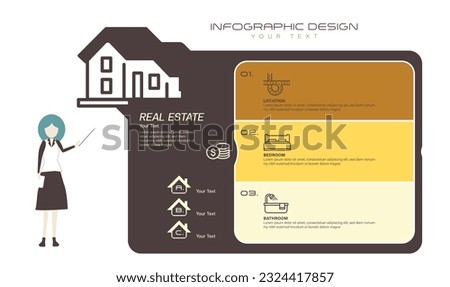 Real Estate Infographic Template stock illustration
Infographic, Real Estate, Real Estate Agent, Real Estate Office, Businesswoman