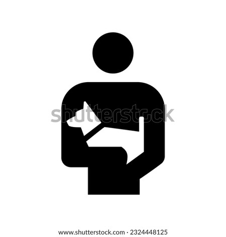 ISO 7001 BP 006:  Dogs should be carried. International Standard Public information sign for dogs should be carried. Royalty-Free Stock Photo #2324448125