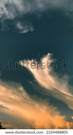 strange form of clouds and wonderfull world
