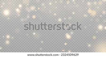 Bokeh glare lights. Golden blurry translucent highlights. Abstract light effect. Vector Royalty-Free Stock Photo #2324509629