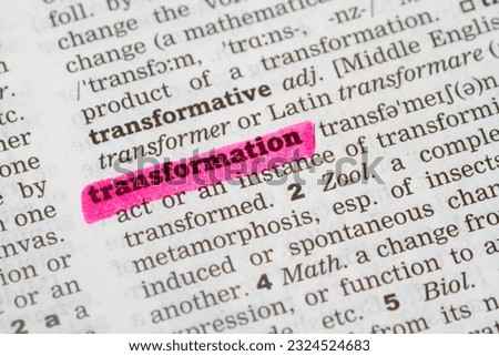 Dictionary definition of the word Transformation