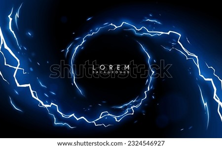 Circle lightnings template with sparks Royalty-Free Stock Photo #2324546927