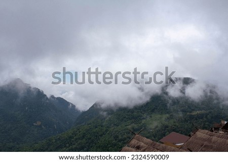 mountain with cloudy in chaing rai of thailand