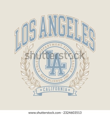 Vector typography in varsity vintage style. Royalty-Free Stock Photo #2324603513