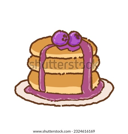 layer pancake cute cartoon illustration