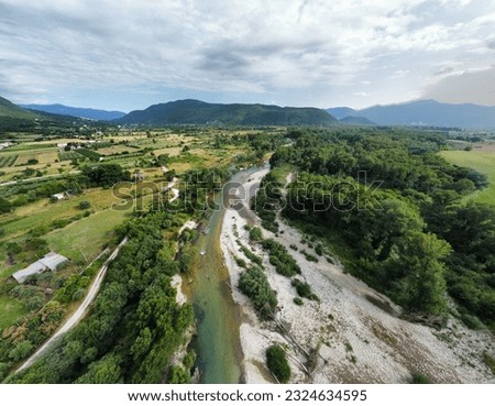 aerial view of a river