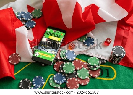 smartphone with sports betting, casino, flag of the USA