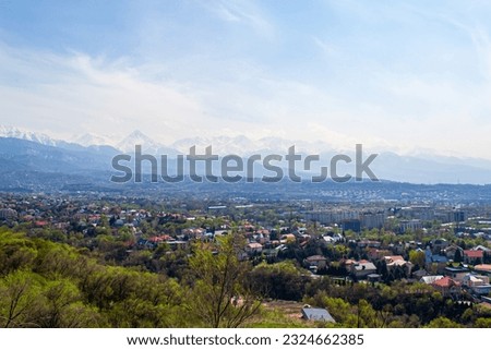 Almaty, Kazakhstan. View of the city from above. Nice view of the city from the hill.