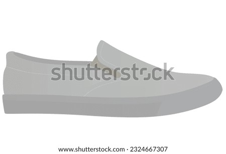 Grey fashion shoe. vector illustration