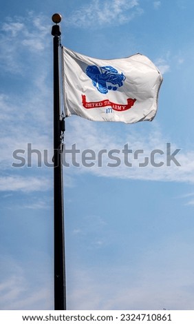 United States Army Flag Blowing in the WInd