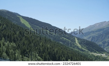 nature landscape in the mountains of Soldeu in Andorra