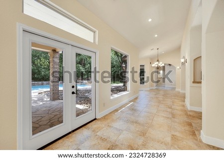 French doors to a back patio 