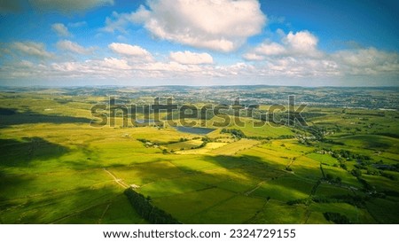Stunning aerial landscape photo in Yorkshire  Royalty-Free Stock Photo #2324729155