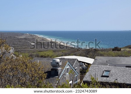 roof top view towards the south west coast on Martha's Vineyard island