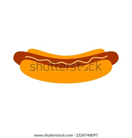 Hot dog icon on white background.