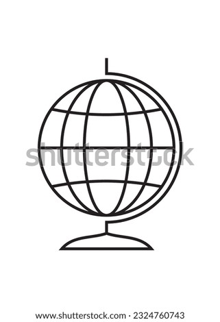 globe icon for education in the school
