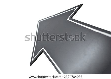 black arrow left up isolated on white background