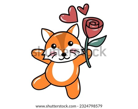 Fox Cartoon Cute Animal Illustration