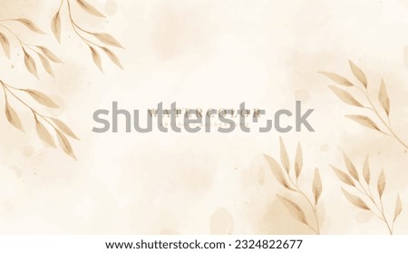 Abstract horizontal watercolor background. Neutral light colored empty space background illustration Royalty-Free Stock Photo #2324822677