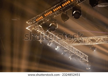 Rock stage lighting in the theater