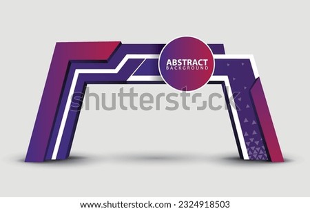 exhibition stand Gate entrance vector with for mock up event display, arch design	 Royalty-Free Stock Photo #2324918503