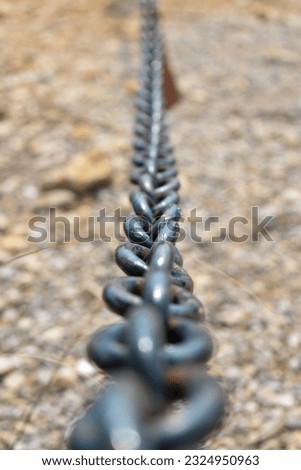 macro metal chain with links