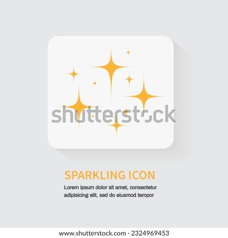 sparkling icon. Decoration twinkle, shiny, light effect. Vector illustration