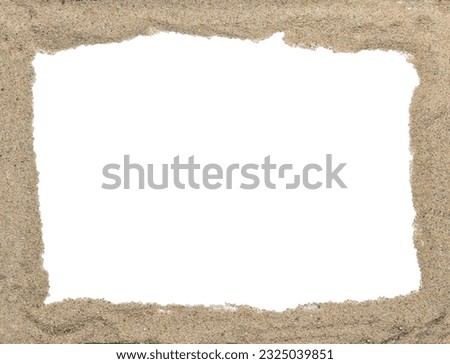 Sand frame surrounding a large white copy space. Designed for designers and hoteliers.