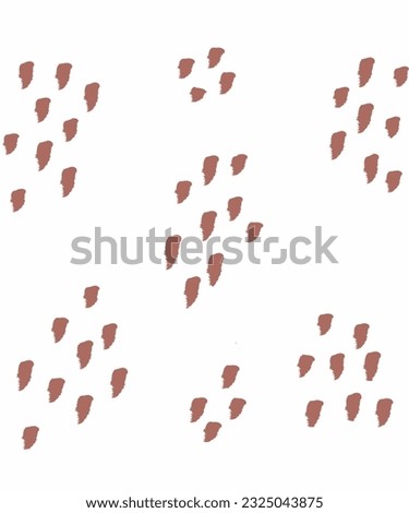 Brown dots like dog feet patterns nice abstract art design.