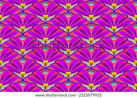 Seamless decorative geometric pattern. Endless background. Print for wrapping, background, wallpaper and vector illustration