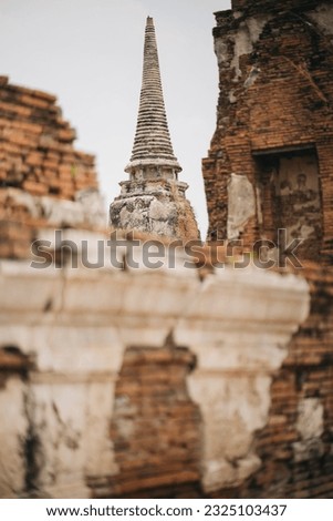 Beautiful old pagoda in Thailand temple background