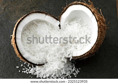 Stunning Close-Up of Coconut in Open Shell, Revealing its Natural Beauty in 4K Resolution